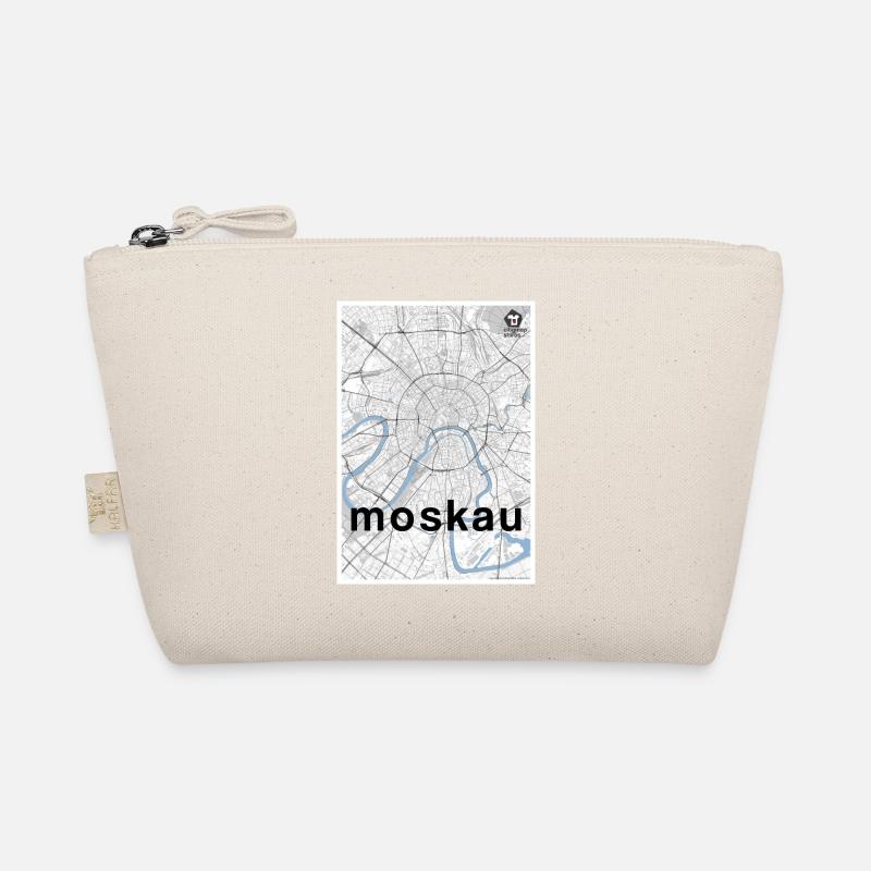 Moscow hipster city map black white Organic Pouch