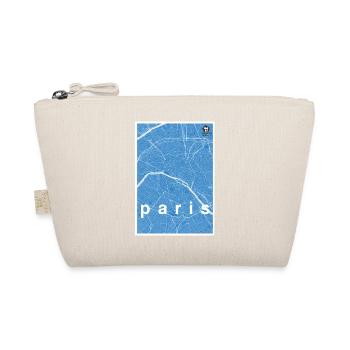 Paris hipster city map blue - Organic Pouch - nature - Front