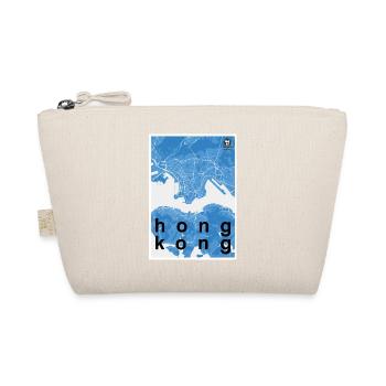 Hong Kong Hipster Stadt Karte blau - Bio-Täschchen - Natur - Vorne