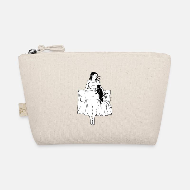 Femme, chat, lit, chat, maman, chat, dame Trousse biologique