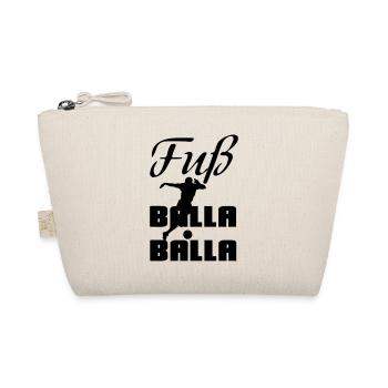 Fuß-Balla-Balla Fußball Geschenk Sprüche EM - Bio-Täschchen - Natur - Vorne