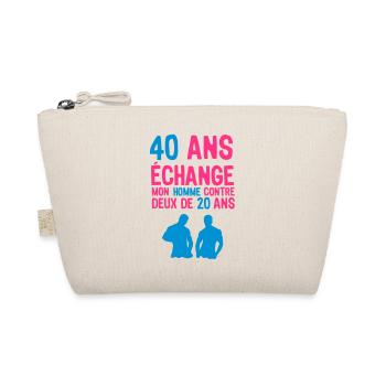 40 ans anniversaire echange homme deux 2 - Trousse biologique - nature - Devant