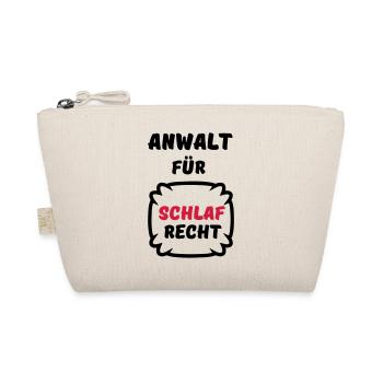 Schlafrecht Anwalt Schlaf faul Geschenk Spruch Fun - Bio-Täschchen - Natur - Vorne