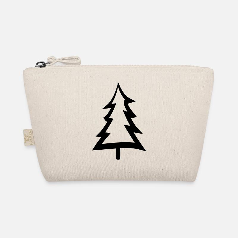 christmas tree christmas tree text design logo fir s Organic Pouch