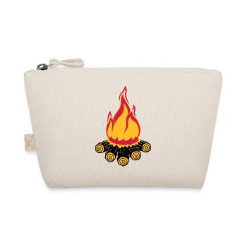 lagerfeuer camping abend nacht campen camper holz - Bio-Täschchen - Natur - Vorne