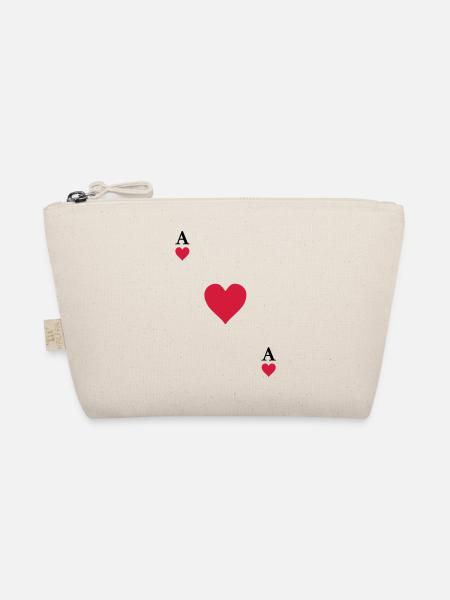 Ace of hearts - Organic Pouch - nature - Front