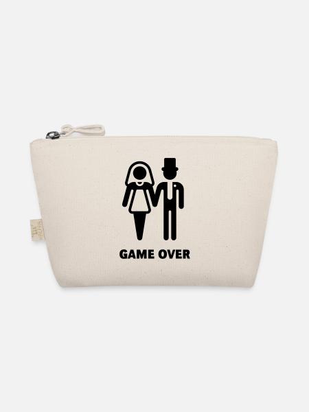 Game Over (Wedding / Marriage) - Organic Pouch - nature - Front