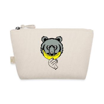 teddy bear smiling banana smiley face because - Organic Pouch - nature - Front