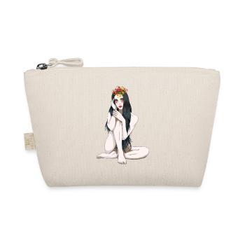 Blumenkind Fantasy sexy Girl nackte Frau Elfe - Bio-Täschchen - Natur - Vorne