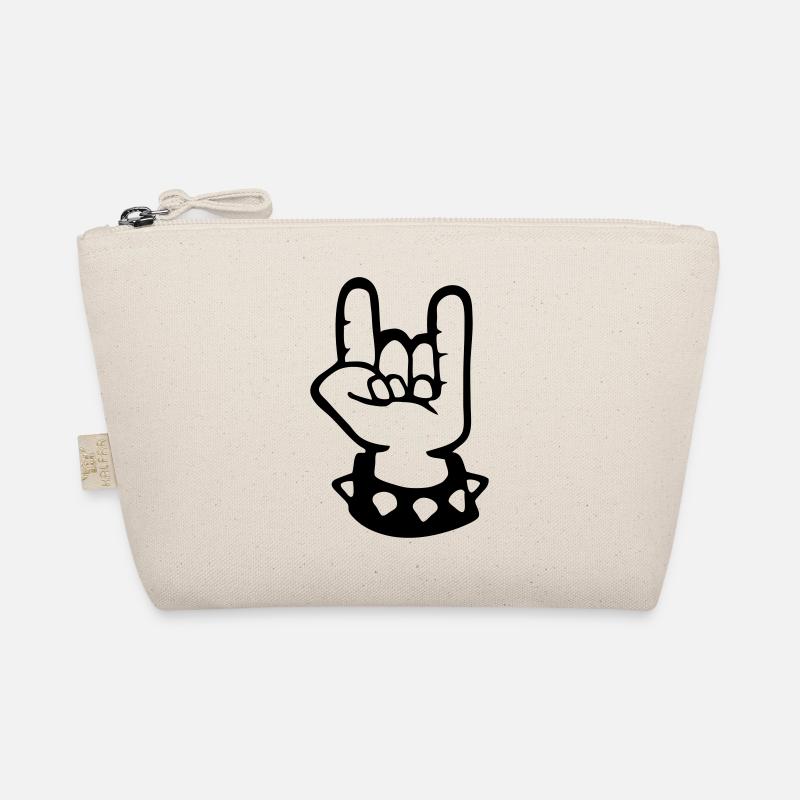 gehörnten Zeichen metal fork rock hand sign devil Bio-Täschchen