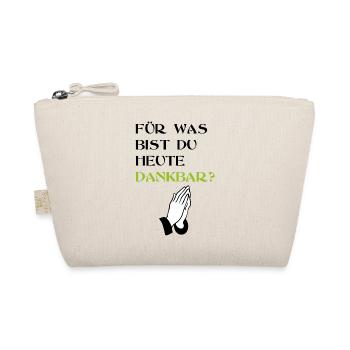 Gratefully pray thanks gift hands slogan saying - Organic Pouch - nature - Front