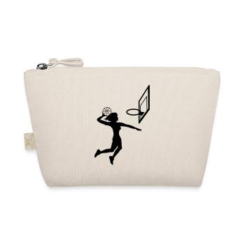 dunking basketball dunk woman female girl coo - Organic Pouch - nature - Front