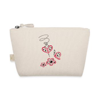 Colorful butterflies with flowers, summer meadow - Organic Pouch - nature - Front
