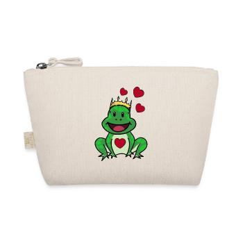 Fairytale Prince King Frog Love Relationship Children - Organic Pouch - nature - Front