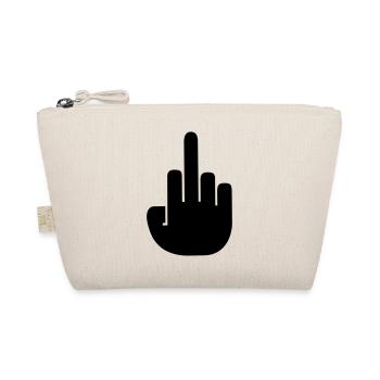 fck_finger_f1 - Bio-Täschchen - Natur - Vorne