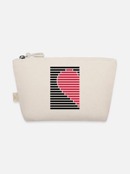 chemise de partenaire cœur gauche - Trousse biologique - nature - Devant