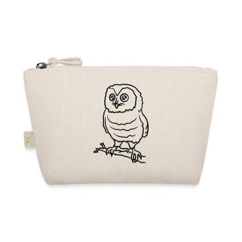 Beautiful cute owl on a branch - Organic Pouch - nature - Front