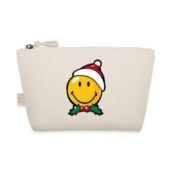 Smiley Christmas Good Mood - Bio-Täschchen - Natur - Vorne