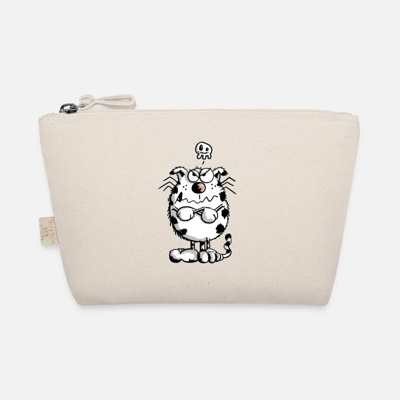 Mies gelaunte Katze - Comic - Skull - Fun - Bio-Täschchen - Natur