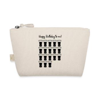 shots 18 happy birthday design - Bio-Täschchen - Natur - Vorne