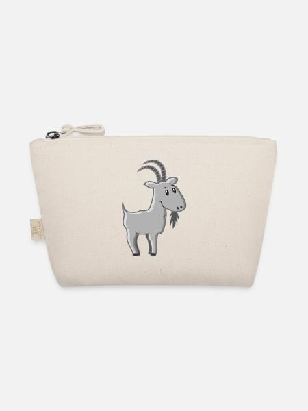 Billy goat cartoon - Organic Pouch - nature - Front
