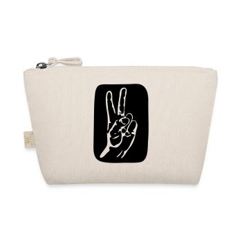 peace hand - Bio-Täschchen - Natur - Vorne