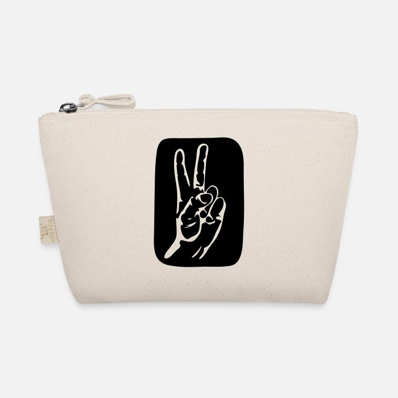 peace hand Bio-Täschchen