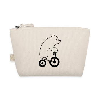 eisbaer_fahrrad_01 - Bio-Täschchen - Natur - Vorne
