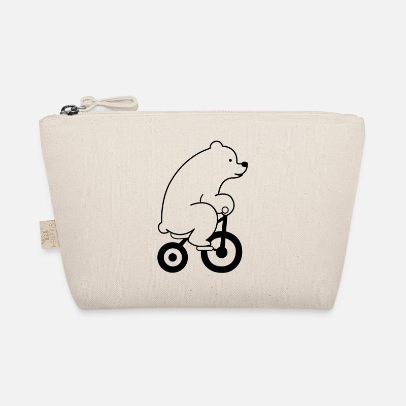 eisbaer_fahrrad_01 - Bio-Täschchen - Natur