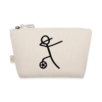 dabbing fussball man - Bio-Täschchen - Natur - Vorne