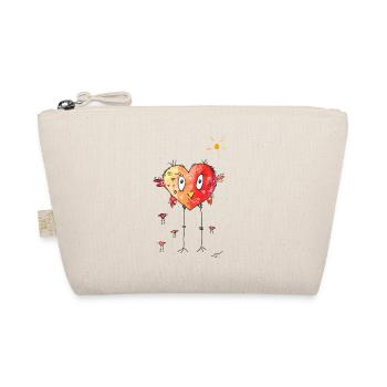 Happy heart - Organic Pouch - nature - Front