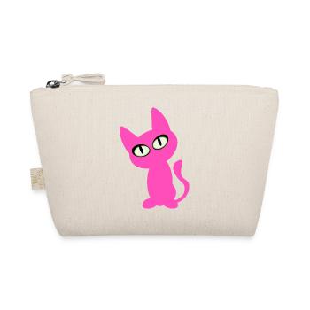 t-shirt chat rose rose gueule de bois chat chats rose - Trousse biologique - nature - Devant