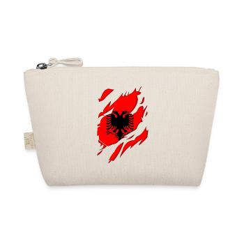 Drapeau déchiré motif Albanie - Trousse biologique - nature - Devant
