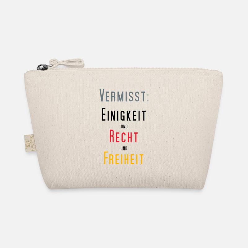 Vermisst – Einigkeit und Recht und Freiheit - Bio-Täschchen - Natur