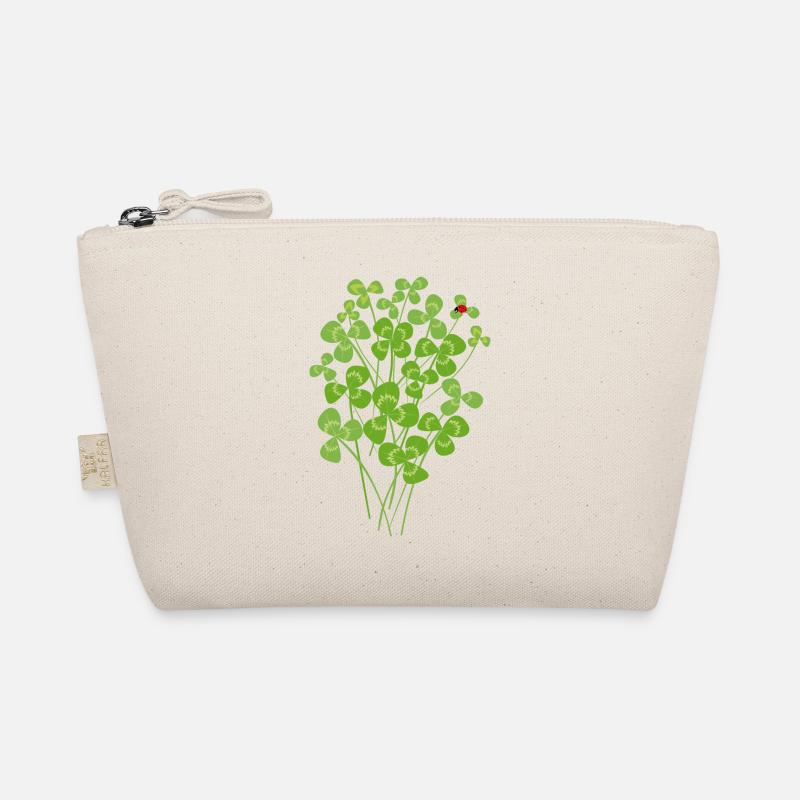 Marienkäfer Klee Glück - Bio-Täschchen - Natur