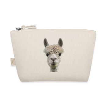 Alpaca llama camel Peru Andes South America wool - Organic Pouch - nature - Front