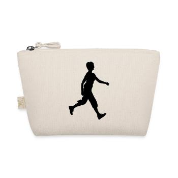 Walker shadow figure logo - Organic Pouch - nature - Front