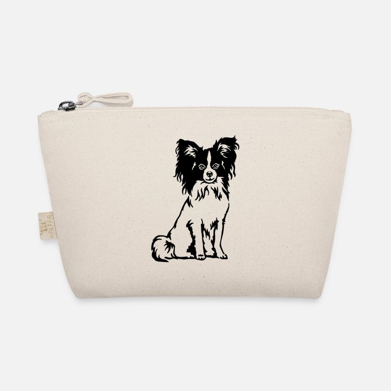 Papillon Spaniel - Bio-Täschchen - Natur