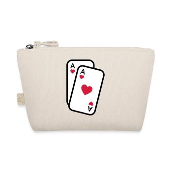 Cards ace of hearts playing cards poker - Organic Pouch - nature - Front