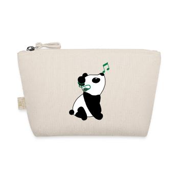 Panda mit Cochlea-Implantat - Bio-Täschchen - Natur - Vorne