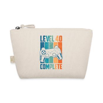 40th Birthday Level 40 Complete Gift - Organic Pouch - nature - Front