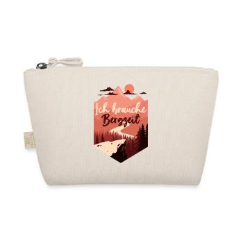 Brauche Bergzeit Geschenk wandern Geschenkidee - Bio-Täschchen - Natur - Vorne