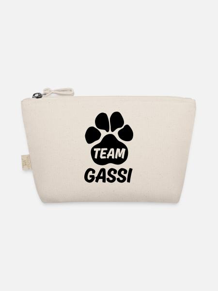 Team Gassi - Dog Paw - for Dog Owners - Organic Pouch - nature - Front