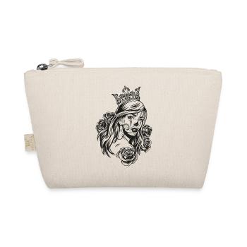 Queen Head (Partner Motif) - Organic Pouch - nature - Front