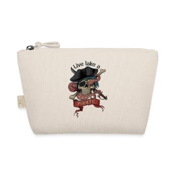 Pirate pirate head pirate ship piracy - Organic Pouch - nature - Front
