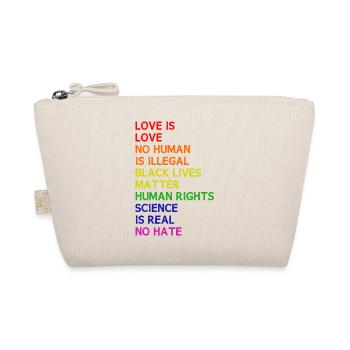 LGBTQ & Humans Rights Shirt - Bio-Täschchen - Natur - Vorne
