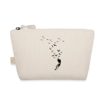 Birds Feather Vögel Feder - Bio-Täschchen - Natur - Vorne