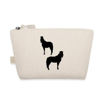 Haflinger in Schwarz - Bio-Täschchen - Natur - Vorne