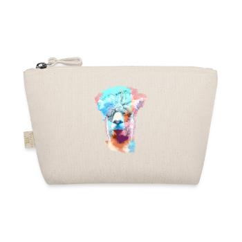 Alpaca, Llama, lama, modern, colorful, purple, graffiti - Organic Pouch - nature - Front