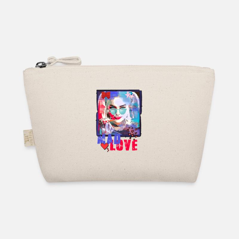 stay wild, girly,frau,bunt,Collage, graffiti,retro Bio-Täschchen